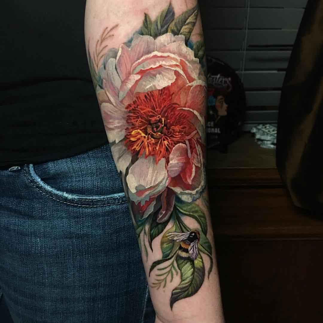 flower tattoo on arm